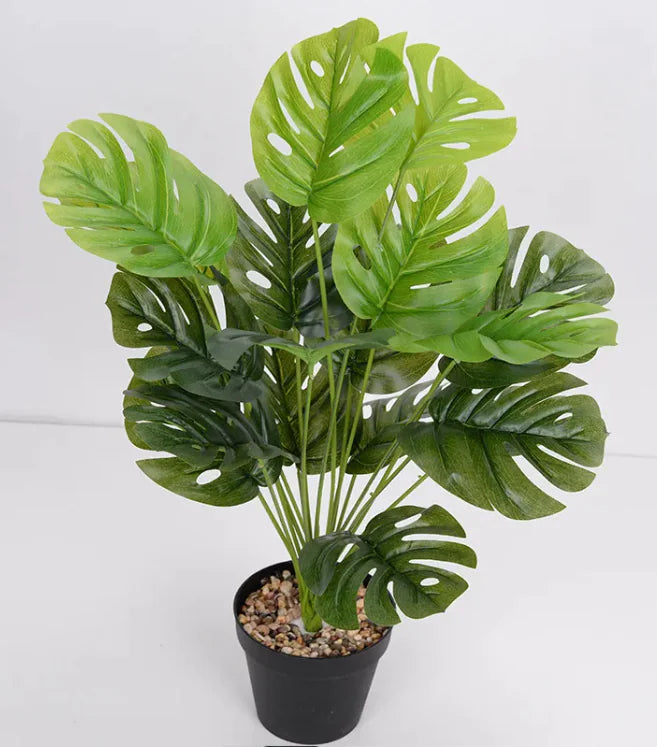 Artificial Monstera Green Plant – Lifelike Indoor Decoration