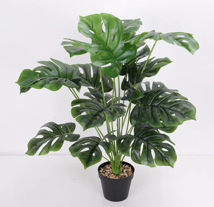 Artificial Monstera Green Plant – Lifelike Indoor Decoration