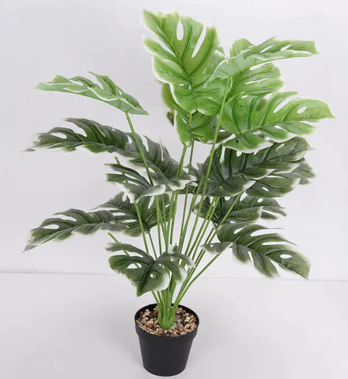 Artificial Monstera Green Plant – Lifelike Indoor Decoration