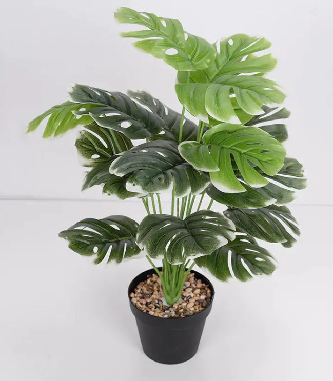 Artificial Monstera Green Plant – Lifelike Indoor Decoration