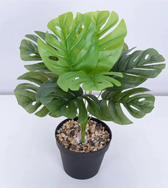 Artificial Monstera Green Plant – Lifelike Indoor Decoration